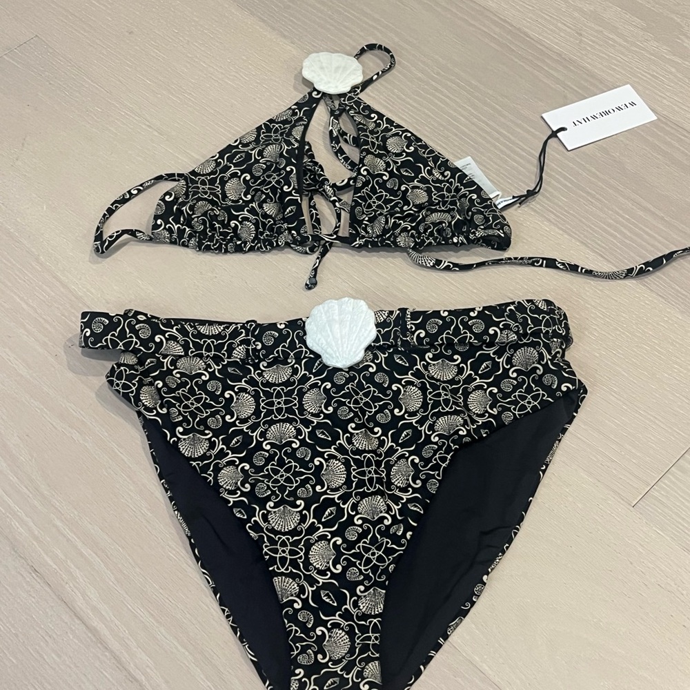 WeWoreWhat Shell Halter Bikini Set